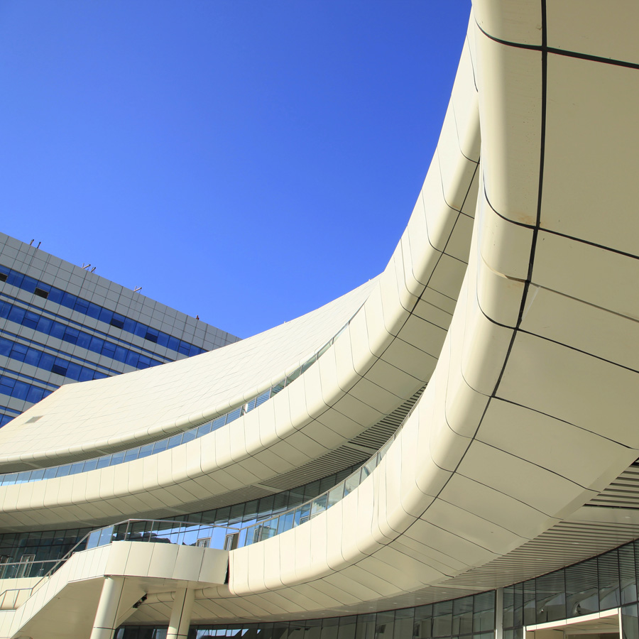 Curved Surface Commercial Complex Building Curtain Wall Project